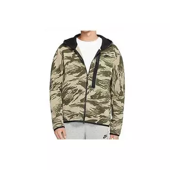 Nike Толстовка с капюшоном Sportswear Tech Fleece Zip-Up для мужчин Mystery-Lime CU4492-342 L