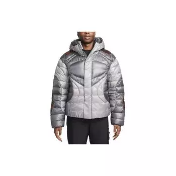 Nike Sportswear Tech Pack Color Block свободный крой длинный рукав капюшон хлопковая куртка мужская куртка железно-серый FB7423-029 XXL
