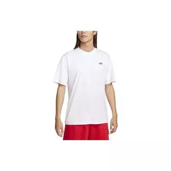 Nike Sportswear Твердый пуловер с круглым вырезом Повседневная футболка с коротким рукавом Мужские топы Белые FQ3763-100 XL