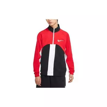 Nike Sportswear Вязаная куртка с воротником-стойкой со вставками и галочкой Мужская верхняя одежда Университетский красный DD5982-657 L