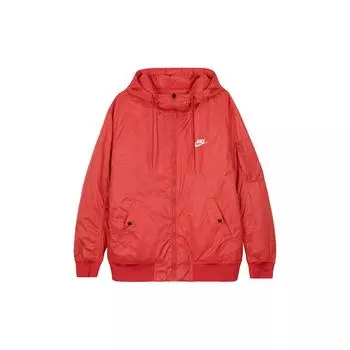 Nike Sportswear Windrunner однотонная фирменная двусторонняя хлопковая куртка с капюшоном и принтом логотипа мужская куртка красная CJ4378-657 XXL