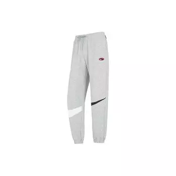Nike Spring Color Block Logo Casual Retro Sports Длинные трикотажные джоггеры Женские брюки светло-серые DX6295-050 XL