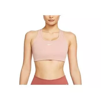 Nike Средняя поддержка цельный мягкий однотонный спортивный бюстгальтер женское нижнее белье розовый винтажно-серый BV3637-609 S