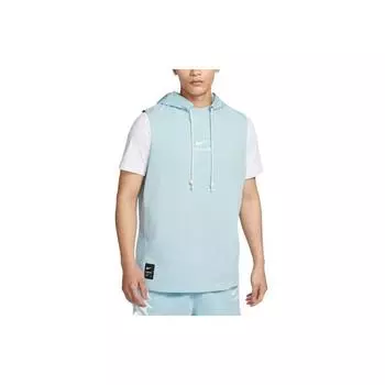 Nike SS23 Баскетбольная серия, однотонная толстовка с логотипом на шнурке, мужские топы Ocean-Bliss-Blue FJ7224-442 L