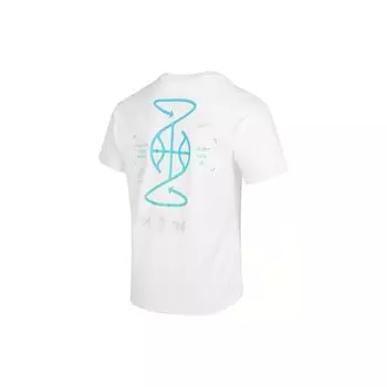Nike SS23 Баскетбольная серия с высоким сопротивлением Американская спортивная футболка с круглым вырезом и короткими рукавами в стиле ретро с заниженными плечами Мужские топы белого цвета FJ7227-100 XXL