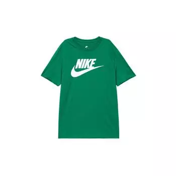 Nike SS24 Letter Logo Повседневный свитер Трикотажный спортивный мягкий удобный прочный классический круглый вырез короткий рукав футболка мужская футболка павлинье-зеленый AR5005-365 M