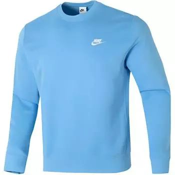 Nike SS24 Минималистичный свободный свитер с круглым вырезом, трикотажный свитшот для мужчин, синие толстовки BV2667-412 M