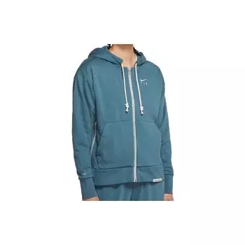 Nike Стандартная баскетбольная толстовка с капюшоном на молнии для женщин, серо-зеленая CU3794-058 S