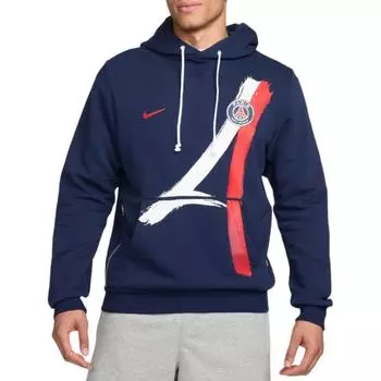 Толстовка с капюшоном Nike Standard Issue Dri-Fit Paris Saint-Germain легкая и удобная, цвет темно-синий, мужские толстовки FQ3218-410 XL