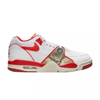 Nike Stussy x Air Flight 89 Low SP Habanero Красные мужские кроссовки Белый парус FD6475-101 44