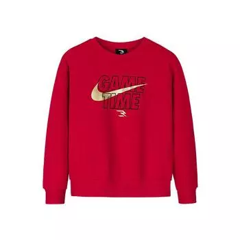 Nike Свитшот Простой Круглый Вырез Удобный Длинный Рукав Детские топы Академический-Красный N32512371GS-001 S