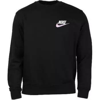 Nike Свитшот с круглым вырезом и логотипом, мужские топы, черный FB7685-010 M