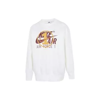 Nike Свитшот с круглым вырезом и логотипом, женские топы, белый FB7651-133 M