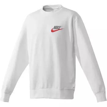 Nike Свитшот с вышитым логотипом клуба и круглым вырезом, мужские толстовки белого цвета FB7685-100 XL