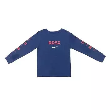 Nike Свитшот Удобный Простой Длинный рукав Стильный Детские топы Темно-синий 3Z3B3SBHL-BOS S