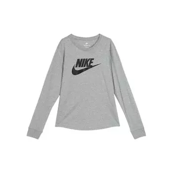Nike Свитшот женский серый с длинным рукавом и логотипом, Essentials XS
