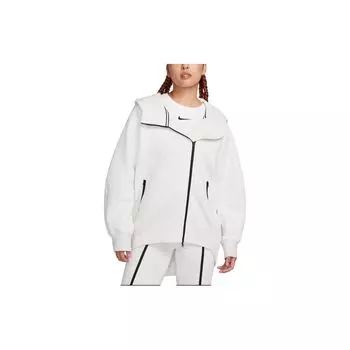 Nike Свободная однотонная куртка на молнии с капюшоном Женские куртки Светло-серые FB8244-013 S