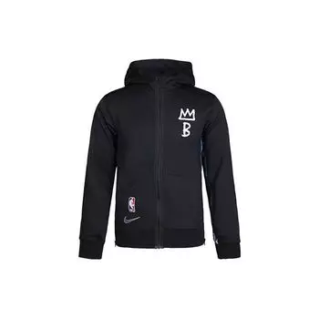 Nike Свободная повседневная вязаная баскетбольная куртка с капюшоном Мужская верхняя одежда Черный CN7883-010 S