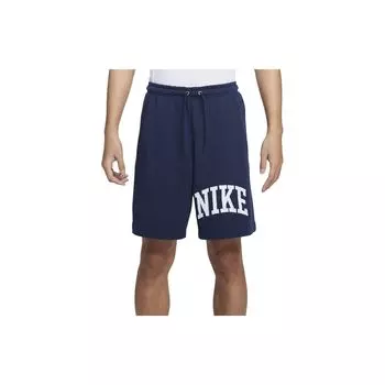Nike Свободные повседневные шорты с завязками и буквенным принтом, мужские плавки, темно-синие, белые FQ4093-410 XL