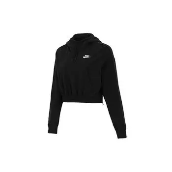 Nike Свободный крой, короткий свитшот с капюшоном, женские топы, черный DD5382-010 M