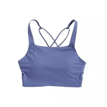 Nike Swoosh Luxe Средняя поддержка Облегающий стандартный спортивный бюстгальтер Женский спортивный бюстгальтер Finn-Blue CJ0545-491 XL