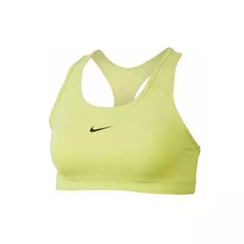 Nike Swoosh Средняя поддержка цельный мягкий спортивный бюстгальтер женский спортивный бюстгальтер конфетно-зеленый BV3637-367 S