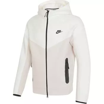 Nike Tch Flc Fz Wr Hoodie Color Block Удобная повседневная куртка Мужские куртки Хаки FB7922-104 S