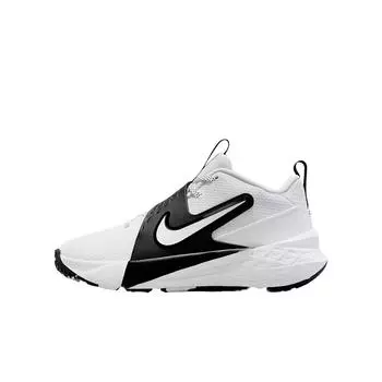 Nike Team Hustle D12 GS Белые Черные Детские Кроссовки HF6279-101 36