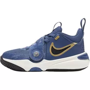 Nike Team Hustle D 11 Mystic Navy Pale Ivory Metallic Gold Black (PS) Детские кроссовки FZ7296-400 29.5