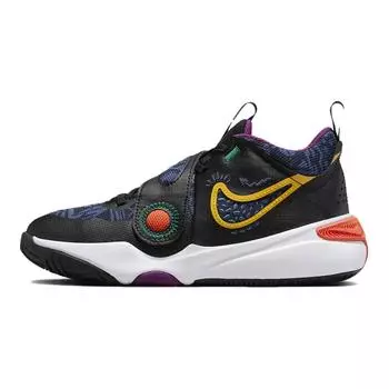 Nike Team Hustle D 11 SE Black Mystic Navy Cosmic Clay University Gold (GS) Детские кроссовки FQ7375-001