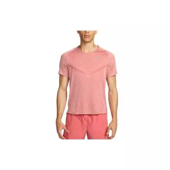 Nike Tech Knit Logo Спортивная футболка с круглым вырезом для мужчин, топы Stardust-Red DM4753-655 L
