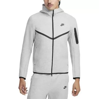 Nike Tech Windrunner Повседневная модная простая куртка с капюшоном Мужские куртки Темно-серый Черный HV0950-063 L