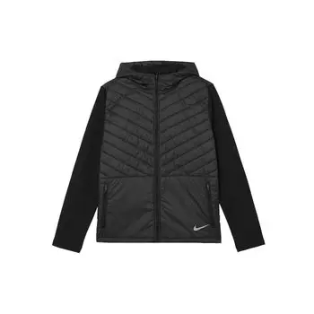 Nike Теплая хлопковая куртка с логотипом, мужская куртка, черная, AH0545-010 M