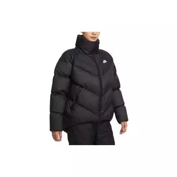 Nike Therma-Fit однотонный повседневный пуховик с воротником-стойкой женская верхняя одежда черный FD8212-010 S
