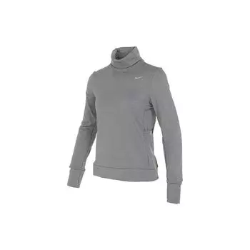 Nike Therma-Fit однотонный спортивный тренировочный беговой трикотажный топ с длинным рукавом для женщин, серый FB5307-084 XL