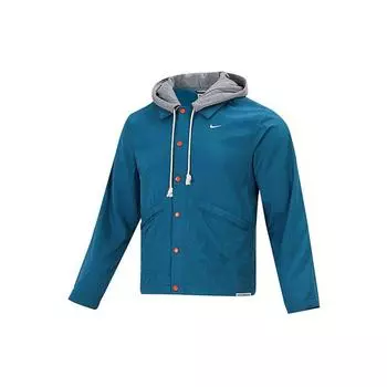 Nike Therma-FIT Standard Issue теплая спортивная спортивная куртка на флисовой подкладке с вышитым логотипом, мужская верхняя одежда, синяя DA6858-404 L