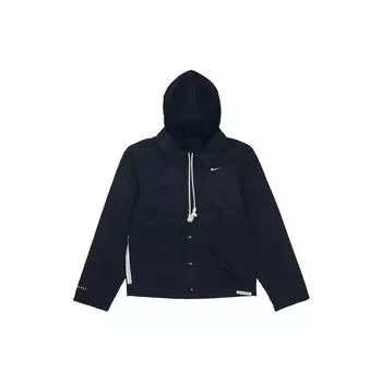 Nike Therma-FIT Standard Issue Теплая спортивная куртка с вышитым логотипом на флисовой подкладке Мужская верхняя одежда Черный DA6858-010