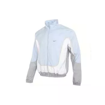 Nike Тканая баскетбольная куртка Throwback с воротником-стойкой Мужские куртки Водородно-синие CV1932-407 M