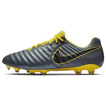 Nike Бутсы мужские Tiempo Legend 7 Elite FG темно-серые Opti Yellow Opti-желто-черные AH7238-070 40