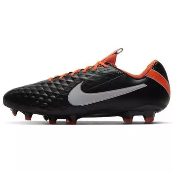 Nike Tiempo Legend 8 Elite FG Black Total Orange Мужские кроссовки белые CI7587-018 38.5