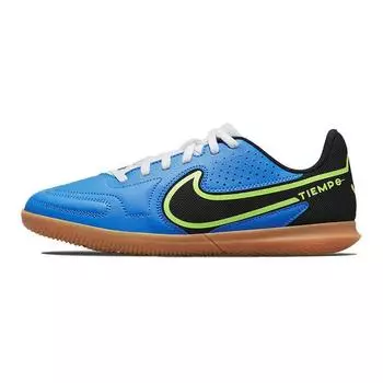 Nike Tiempo Legend 9 Club IC GS Light Photo Blue Lime Glow Детские кроссовки Gum-Medium-Brown Black DA1332-403 37.5