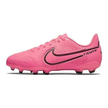 Nike Tiempo Legend 9 Club MG GS Racer Розовые детские кроссовки черные DA1331-600 38.5