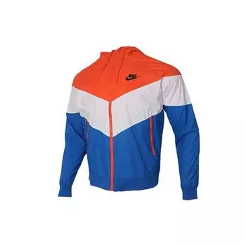 Nike Тканая ветрозащитная спортивная повседневная куртка с капюшоном Мужские куртки DC4113-841 S