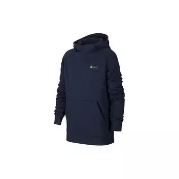 Nike Толстовка с капюшоном и принтом в виде букв, детская толстовка, черная AT4494-475 L