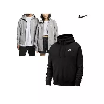 Nike Толстовка с капюшоном Nsw Club Bb на молнии BV2645010 blackM