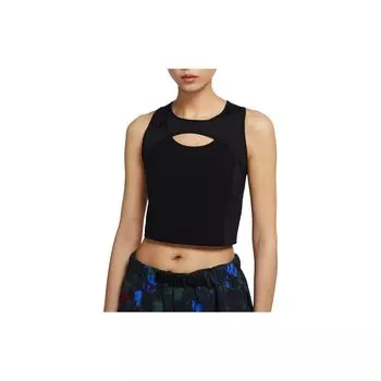 Nike Топ с принтом букв, женские топы, черный CK6869-010 L