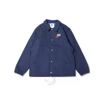 Nike Trend Capsule Collection с большим логотипом, спортивная теплая хлопковая куртка, мужская верхняя одежда, синяя DM5276-410 S