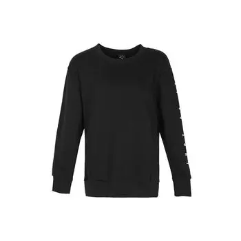 Nike Трикотажная толстовка с круглым вырезом и однотонным логотипом, женская толстовка, черная AT0600-010 S