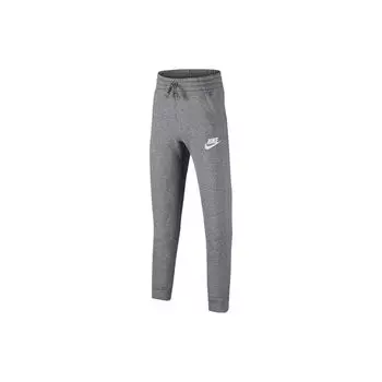 Nike Трикотажные спортивные штаны с эластичным поясом, однотонные флисовые длинные штаны, детские штаны AJ6446-091 XL
