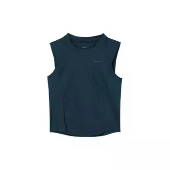 Nike Удобная легкая однотонная майка с круглым вырезом для бега для женщин, темно-синие FV6382-478 S